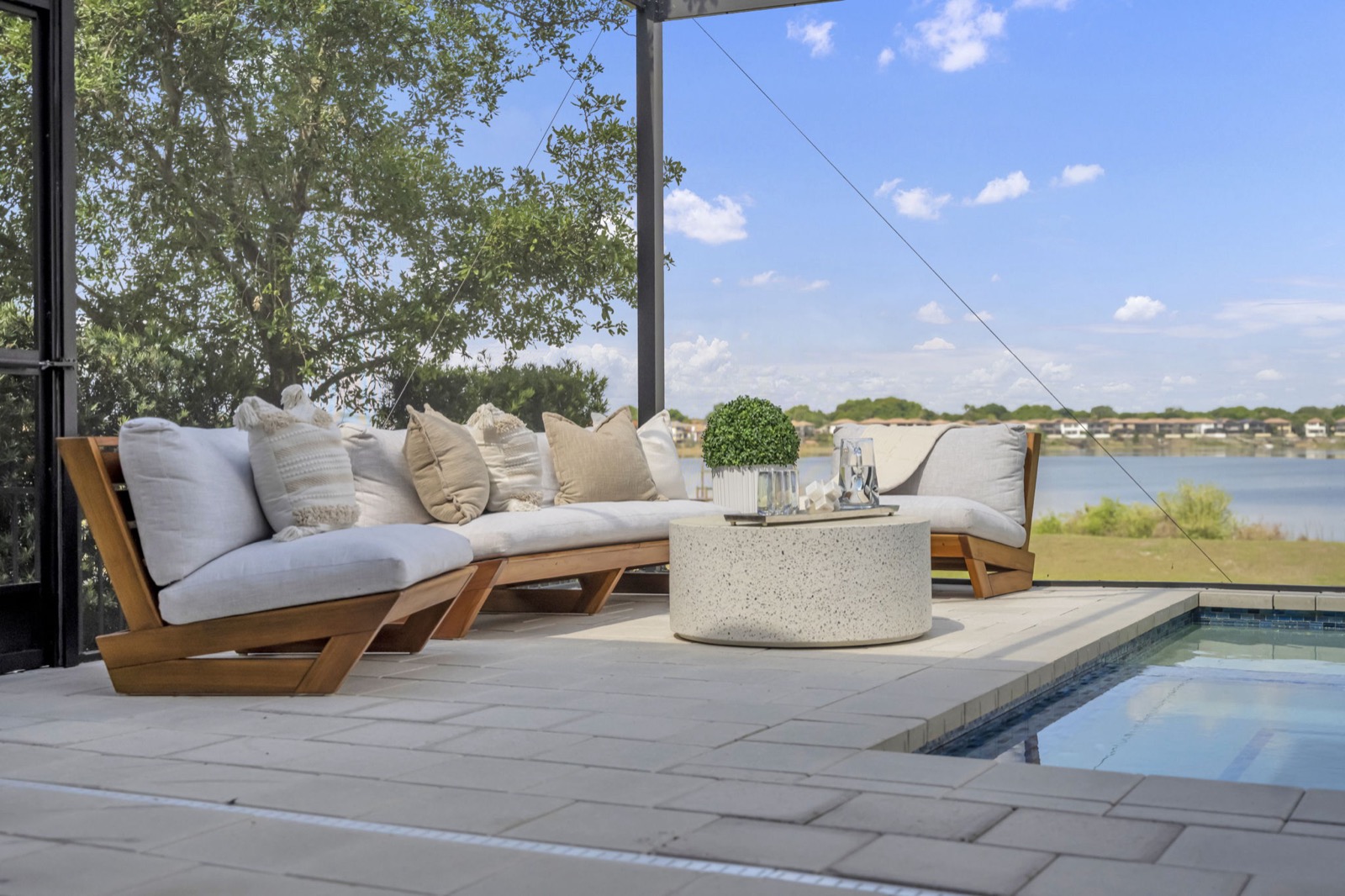 Staged outdoor space