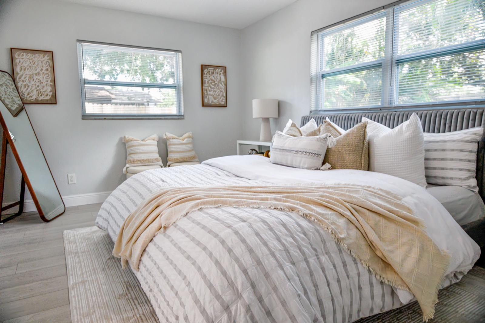 Beautifully staged living room by The Life Stager